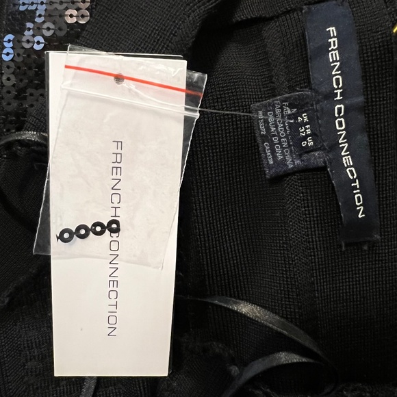 NWT French Connection Sequin Striped Halter Mini Dress - Picture 5 of 7